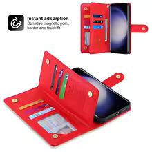 Zipper Cards Solt Wallet Leather Case For Samsung Galaxy S26 Ultra S25 S24 S22 Plus S21 FE A16 A26 A36 A56 A34 A54 Purse Cover