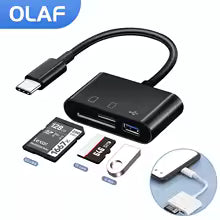 OLAF 3 in 1 USB Type C Card Reader To SD TF Memory Card Reader USB C Card Adapter For Macbook iphone Samsung Flash Drive Disk