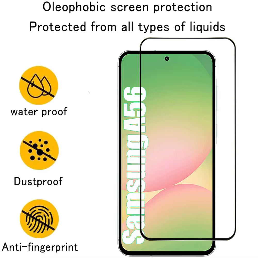 4PCS Cristal Templado For Samsung Galaxy A56 A55 A54 A53 Tempered Glass For Samsung A17 A27 A37 A57 A36 A26 A16 Screen Protector Samsung S26 S25 S24 Ultra Phone Protective Film
