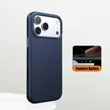 Luxury Business Metal Camera PU Leather Magnetic Case For iPhone 17 16 15 14 Pro Max Magsafe Wireless Charge Shockproof Cover