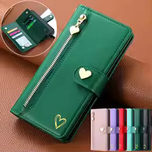 Zipper Cards Solt Wallet Leather Case For Samsung Galaxy S26 Ultra S25 S24 S22 Plus S21 FE A16 A26 A36 A56 A34 A54 Purse Cover