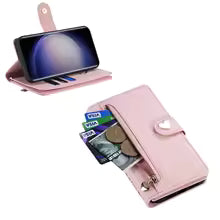 Zipper Cards Solt Wallet Leather Case For Samsung Galaxy S26 Ultra S25 S24 S22 Plus S21 FE A16 A26 A36 A56 A34 A54 Purse Cover