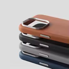 Luxury Business Metal Camera PU Leather Magnetic Case For iPhone 17 16 15 14 Pro Max Magsafe Wireless Charge Shockproof Cover